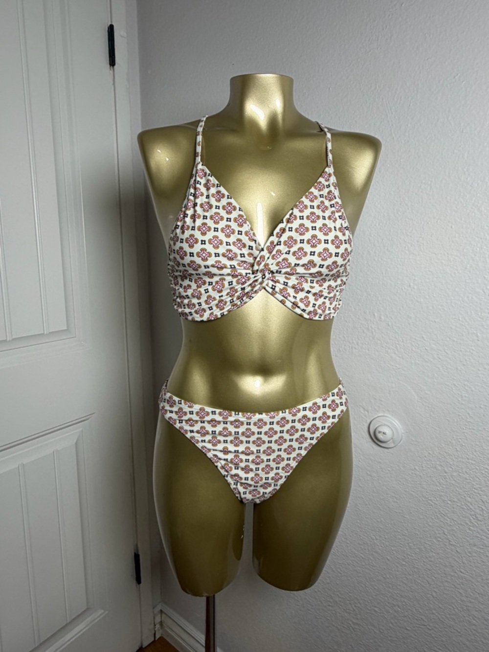 maje Printed two-piece swimsuit size 1